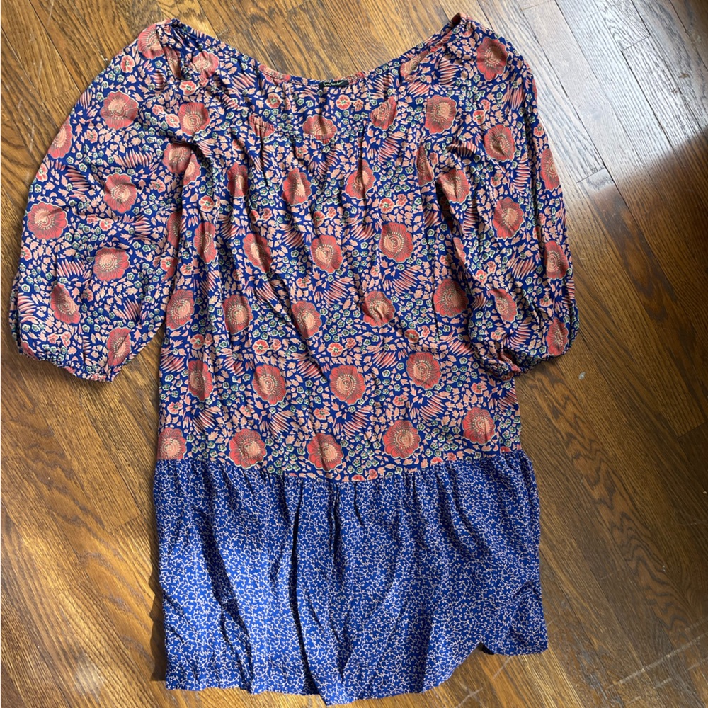 Printed Drop Waist Dress